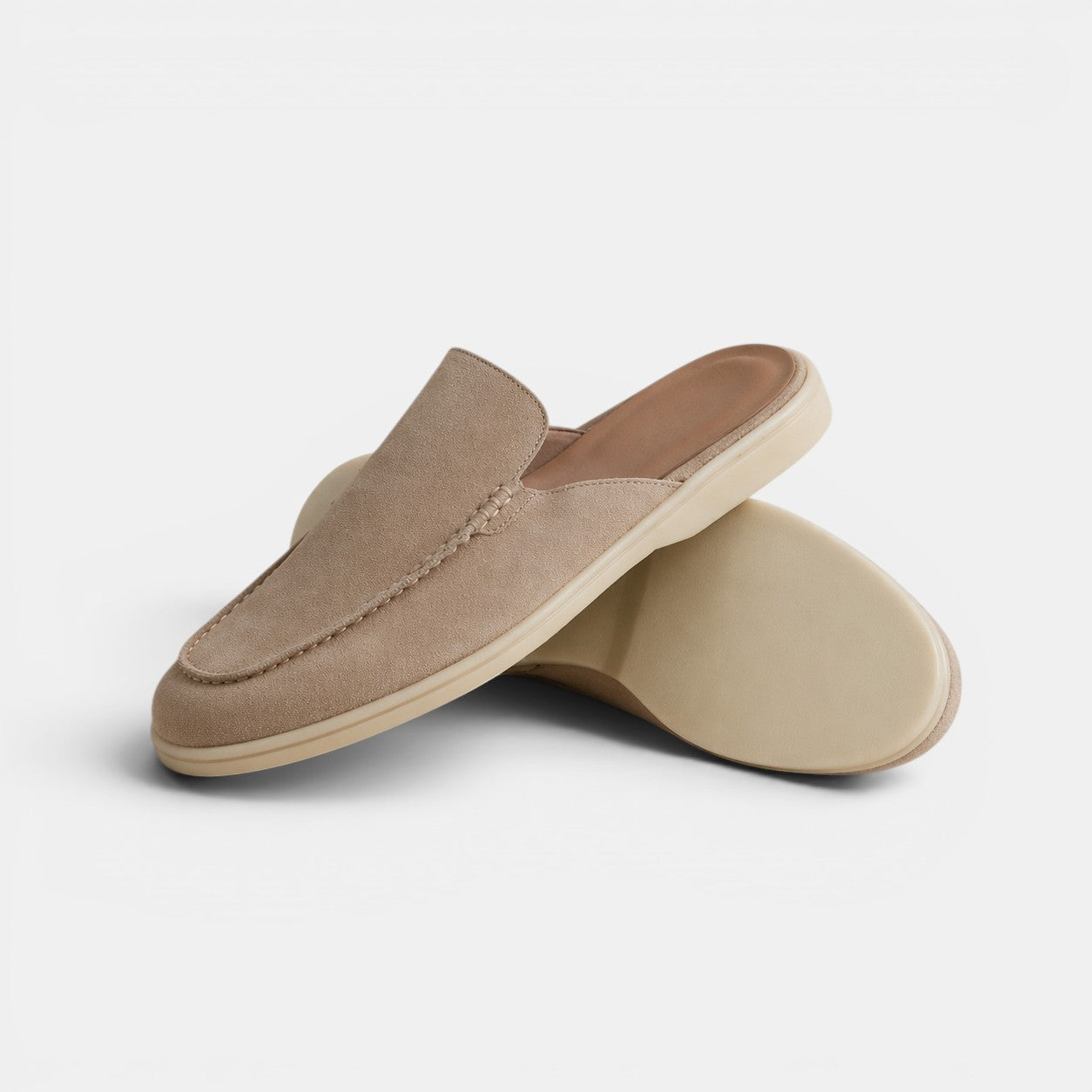 Belcien Suede Mule Herre – Slip-On Sandaler i Blødt Ruskind