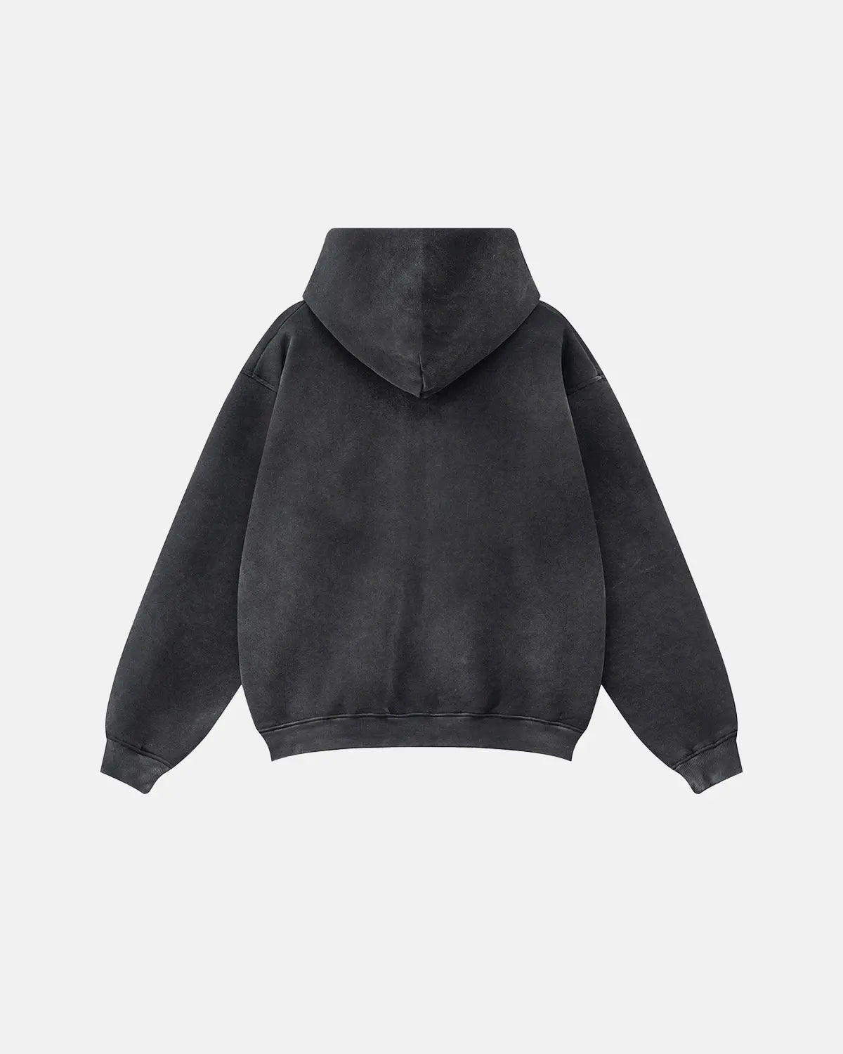 Unisex hættetrøje med lynlås, hætte og grafisk brystmotiv