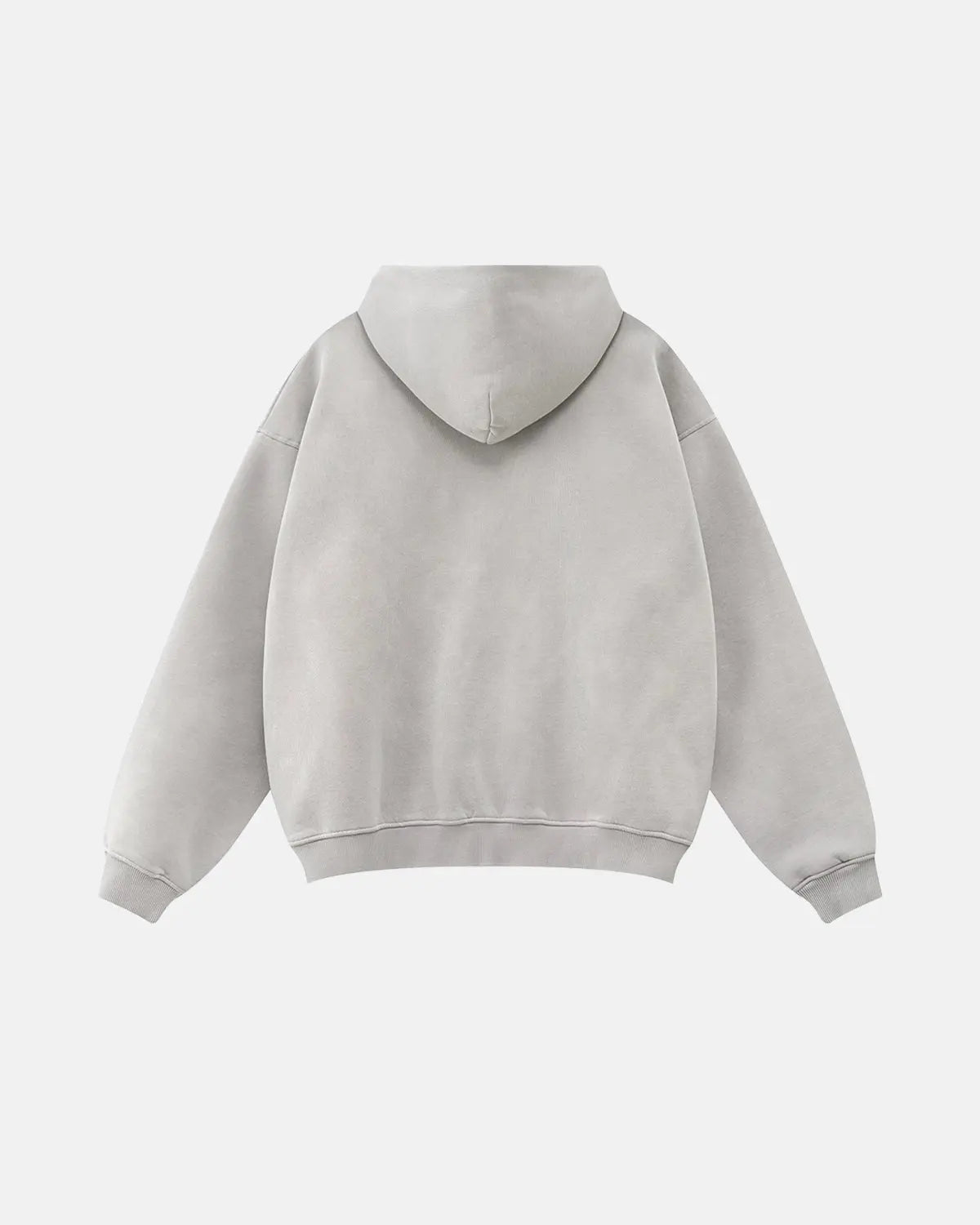 Unisex hættetrøje med lynlås, hætte og grafisk brystmotiv