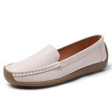 Mocassins femme à surpiqûres contrastées et semelle plate