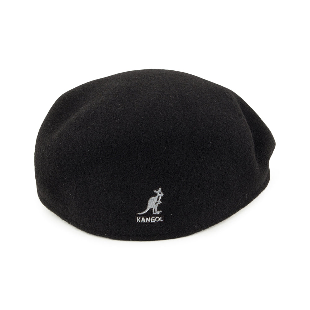 Sort Kangol 504 schiebermütze med flad kasketform og synligt logo
