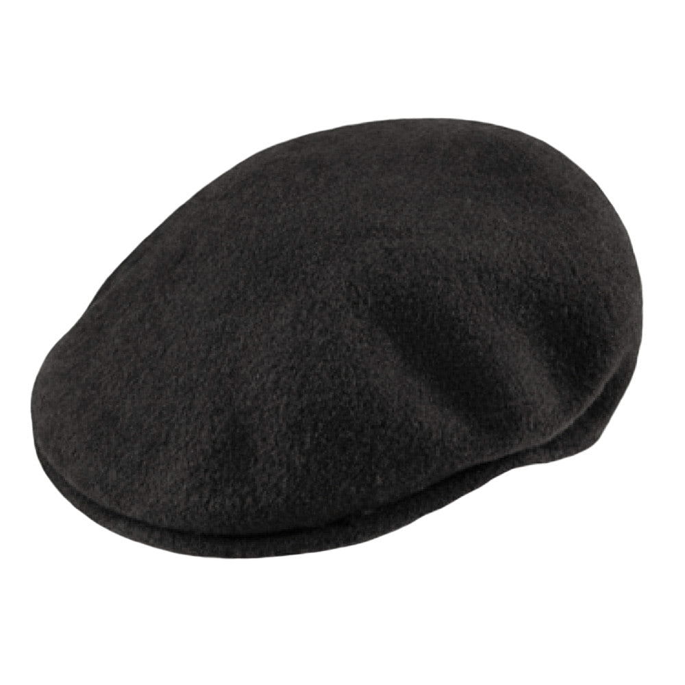 Sort Kangol 504 schiebermütze med flad kasketform og synligt logo