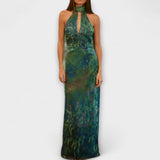 Maisie Monet Iris Print Maxi Kjole til Sommerbegivenheder