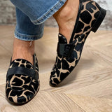 Alecia Loafers – Komfortable Ko Print Loafers til Kvinder