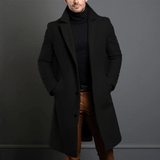 Edward | Herre Lang Vinterfrakke i Trench Stil