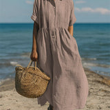 Mandy | Elegant kjole med krave og knapper