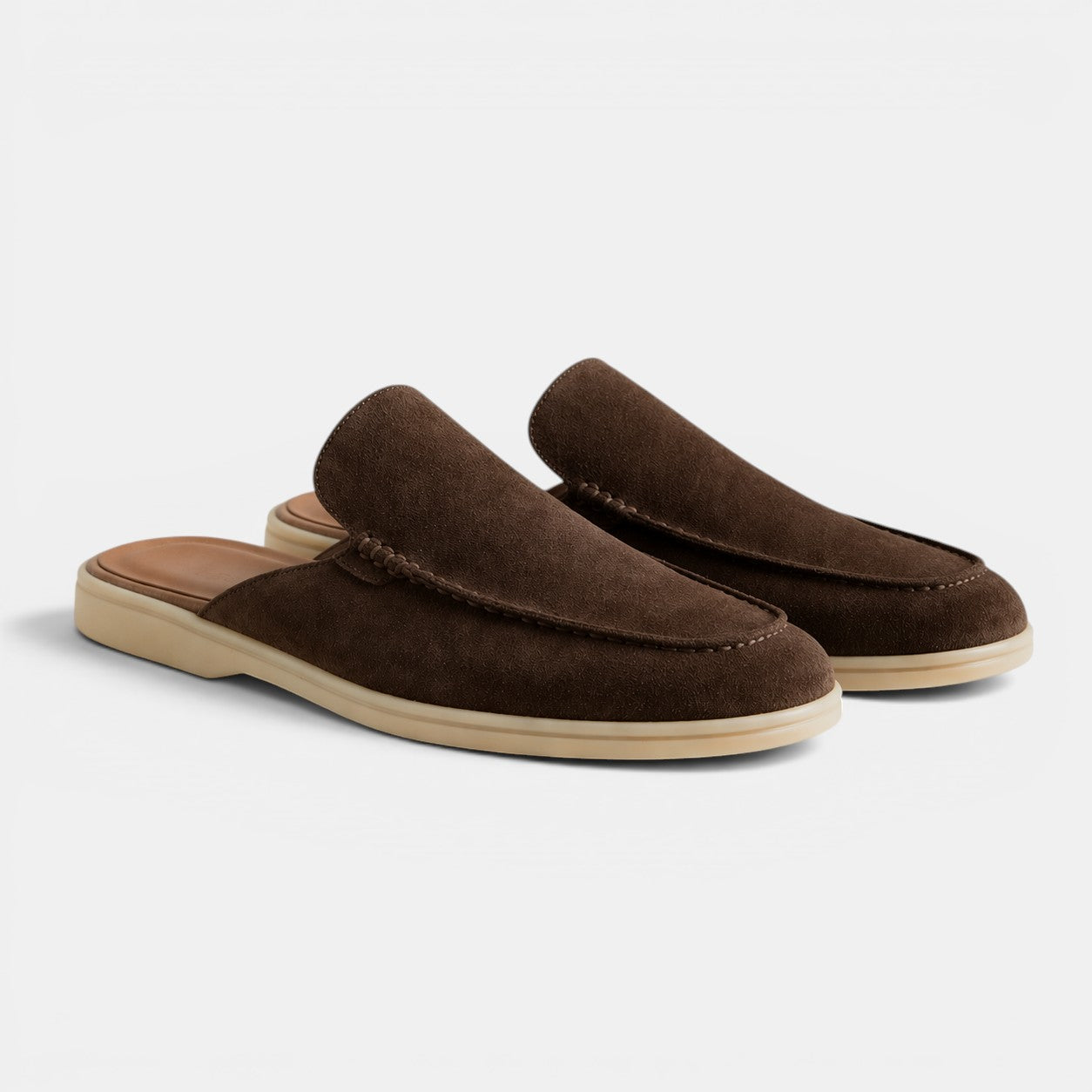 Belcien Suede Mule Herre – Slip-On Sandaler i Blødt Ruskind
