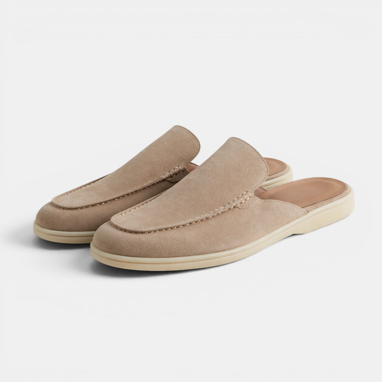 Belcien Suede Mule Herre – Slip-On Sandaler i Blødt Ruskind