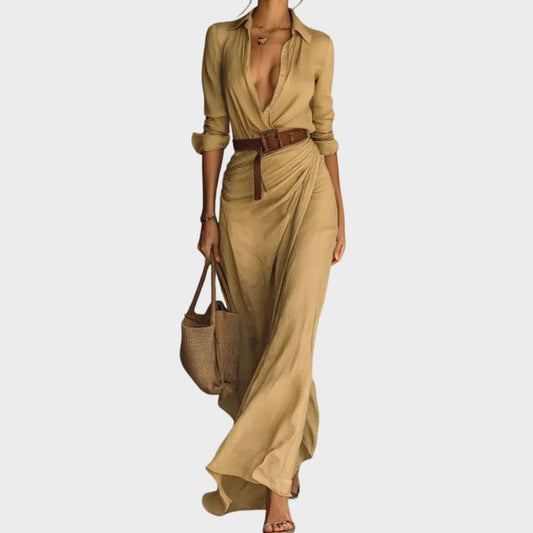 THAMES LAPEL MAXI KJOLE