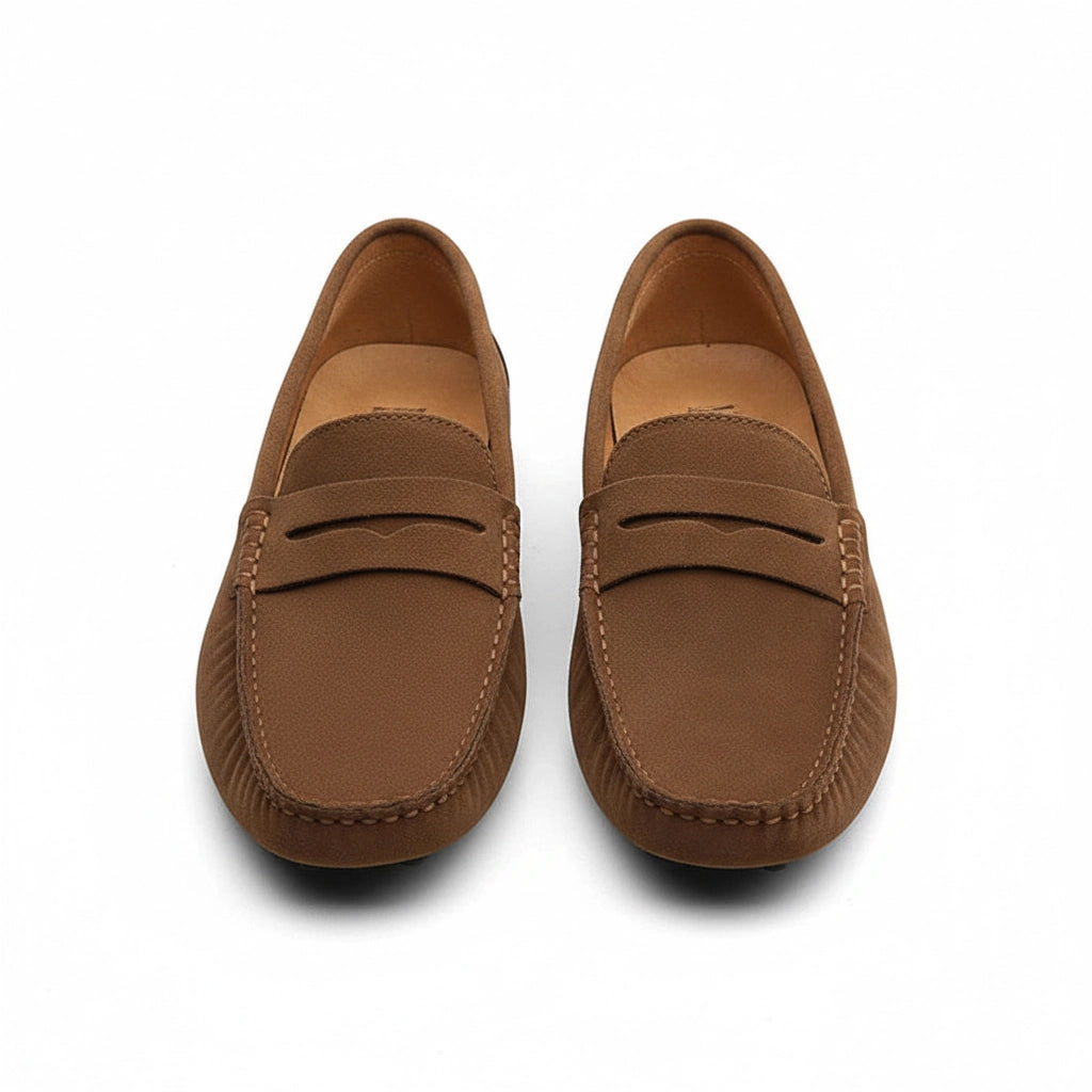 Loafers Herre i Suede-Look – Mokkasin Stil med Blødt Foer