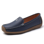 Mocassins femme à surpiqûres contrastées et semelle plate