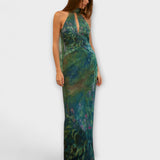 Maisie Monet Iris Print Maxi Kjole til Sommerbegivenheder