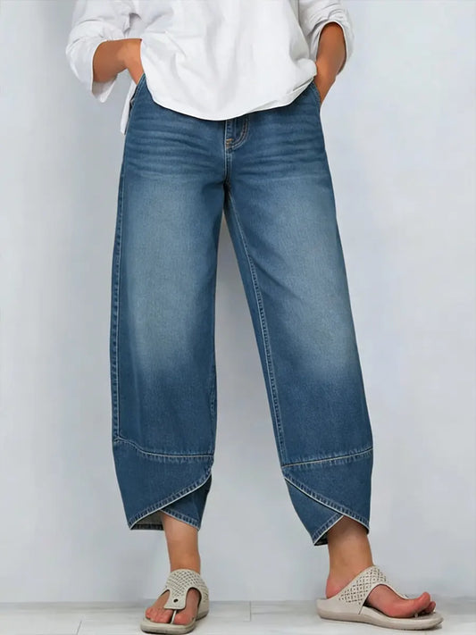 Jeans Baggy Brede Ben Komfortable Moderne Dame Hverdag Streetwear Bukser – Wells