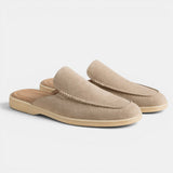 Belcien Suede Mule Herre – Slip-On Sandaler i Blødt Ruskind