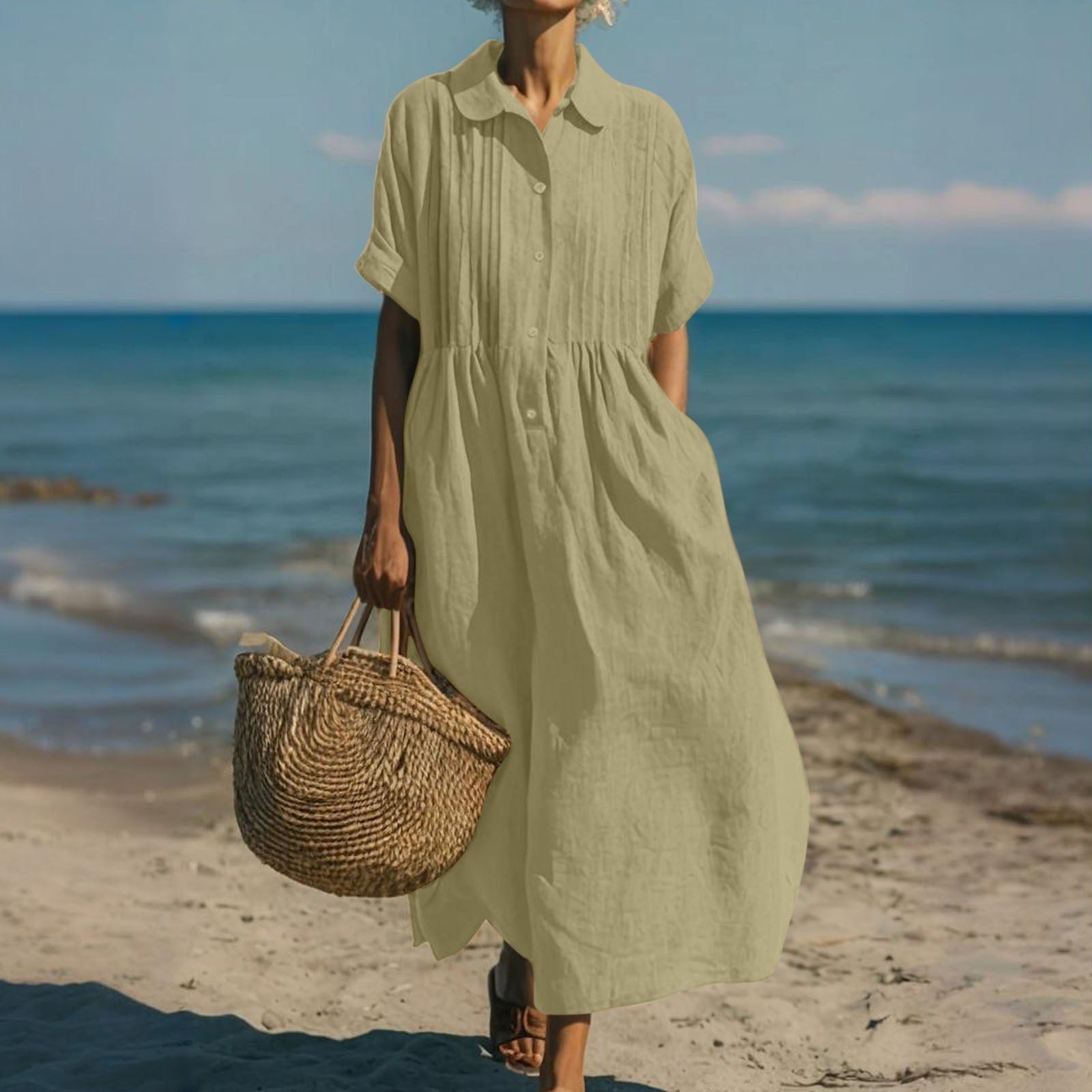 Mandy | Elegant kjole med krave og knapper