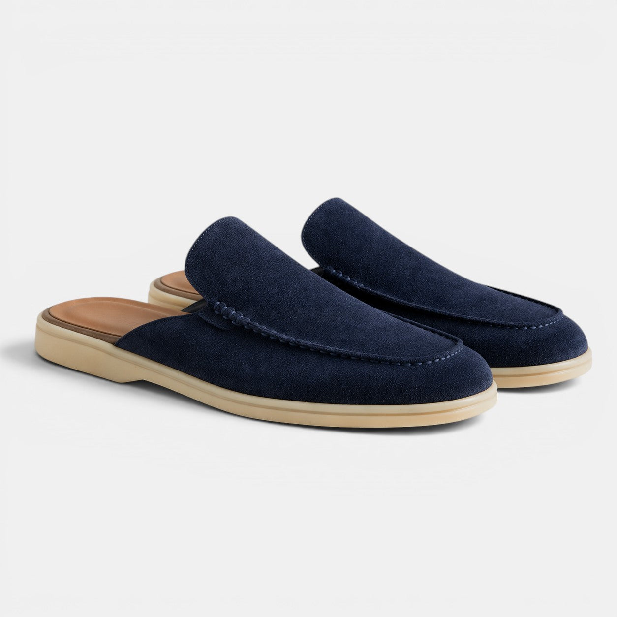 Belcien Suede Mule Herre – Slip-On Sandaler i Blødt Ruskind