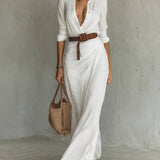 THAMES LAPEL MAXI KJOLE