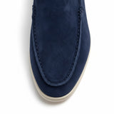 Loafers Herre i Velour-Look – Mokkasin Syning med Gummisål