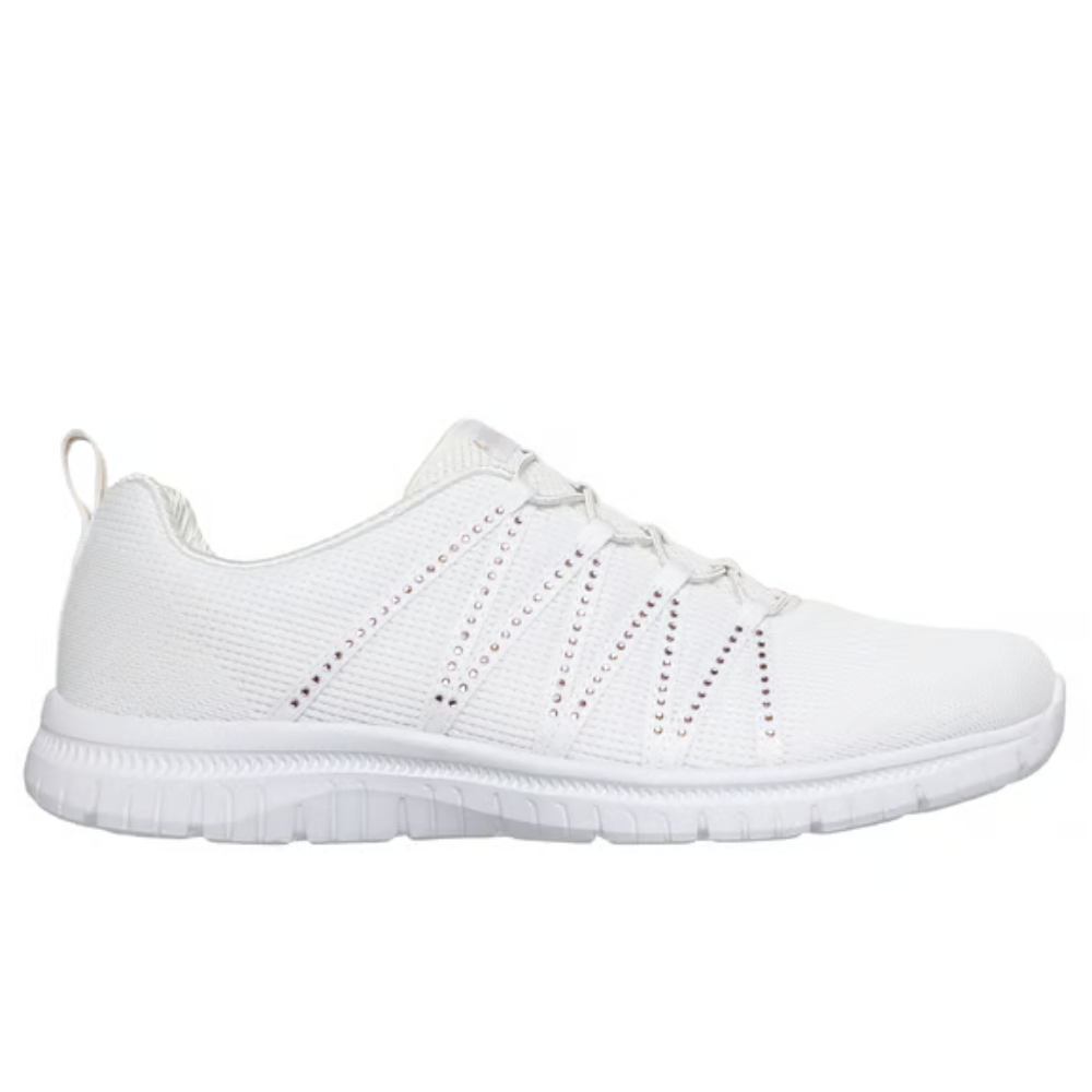 Sparkle Komfortsko Dame – Strik Sneakers med Glitrende Detaljer