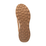 Cognacfarvede vandreboots med højt skaft, snørebånd og profileret sål
