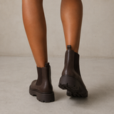 Chelsea boots femme à empiècement élastique et semelle épaisse