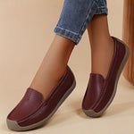 Mocassins femme à surpiqûres contrastées et semelle plate
