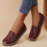 Mocassins femme à surpiqûres contrastées et semelle plate