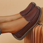 Mocassins femme à surpiqûres contrastées et semelle plate