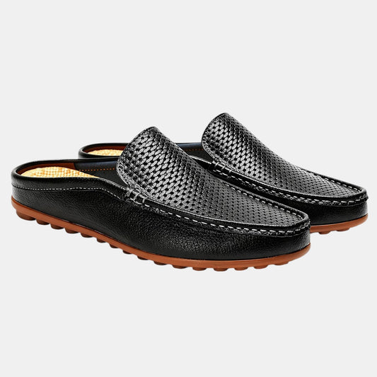 Belcien Læder Mule Herre – Åbne Sommer Sandaler i Læder