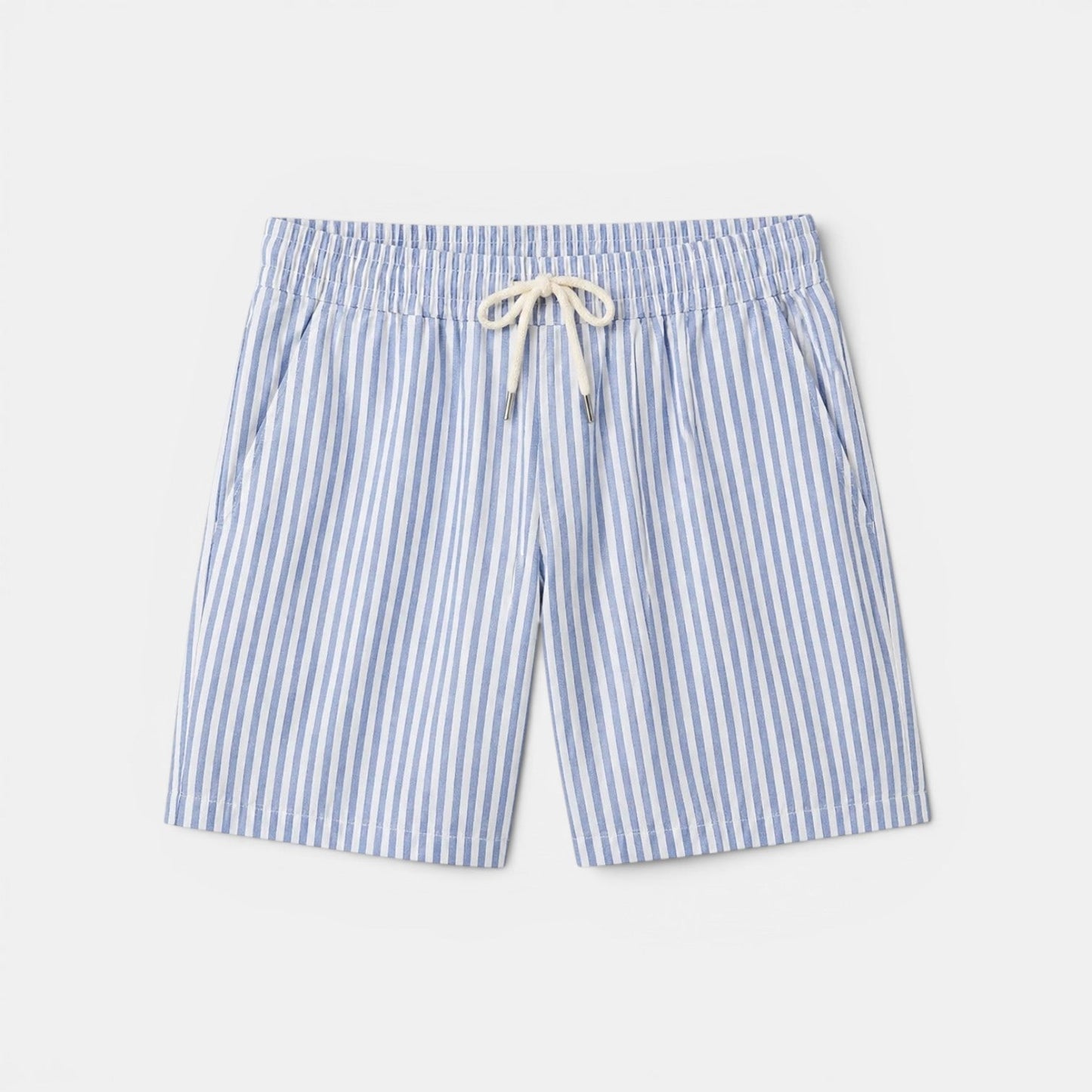 Belcien Stribede Linned Shorts – Hør Sommershorts til Mænd