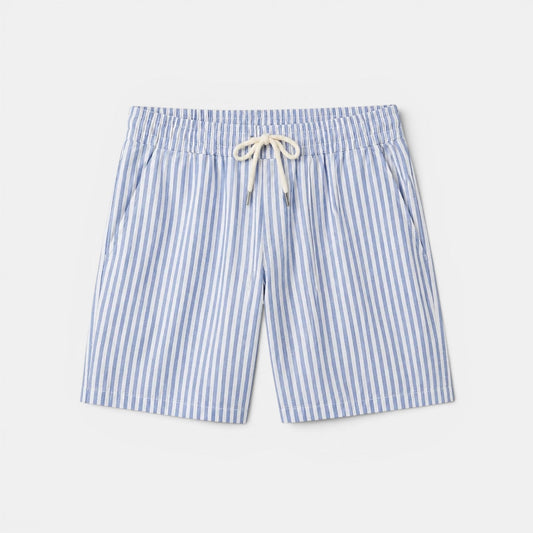 Belcien Stribede Linned Shorts – Hør Sommershorts til Mænd