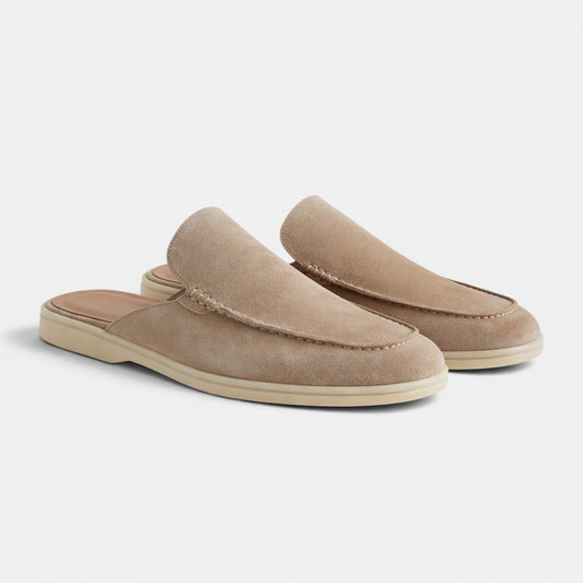 Belcien Suede Mule Herre – Slip-On Sandaler i Blødt Ruskind