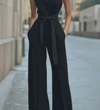 Jumpsuit med brede ben – Ærmeløs og afslappet