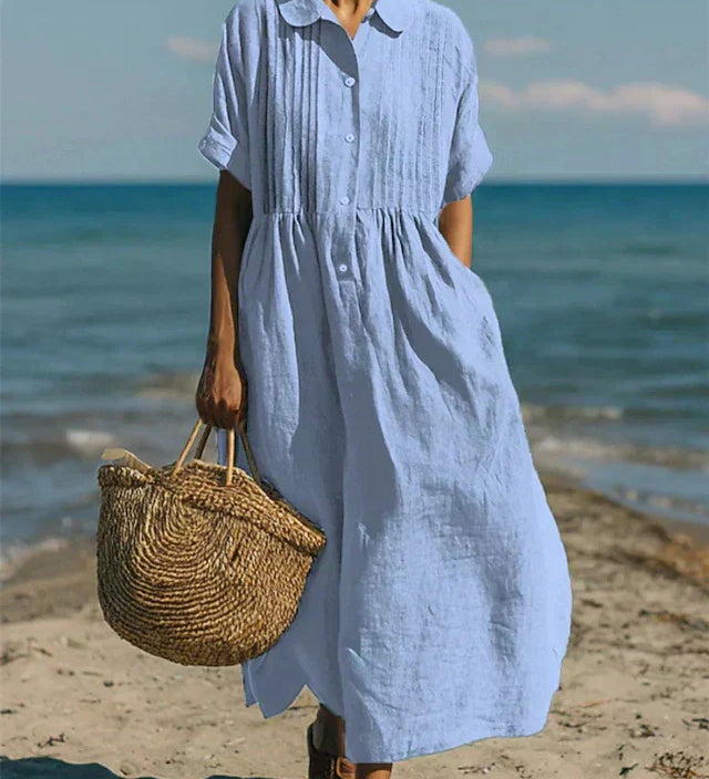 Mandy | Elegant kjole med krave og knapper