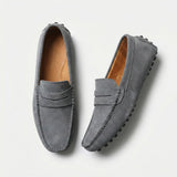 Loafers Herre i Suede-Look – Mokkasin Stil med Blødt Foer