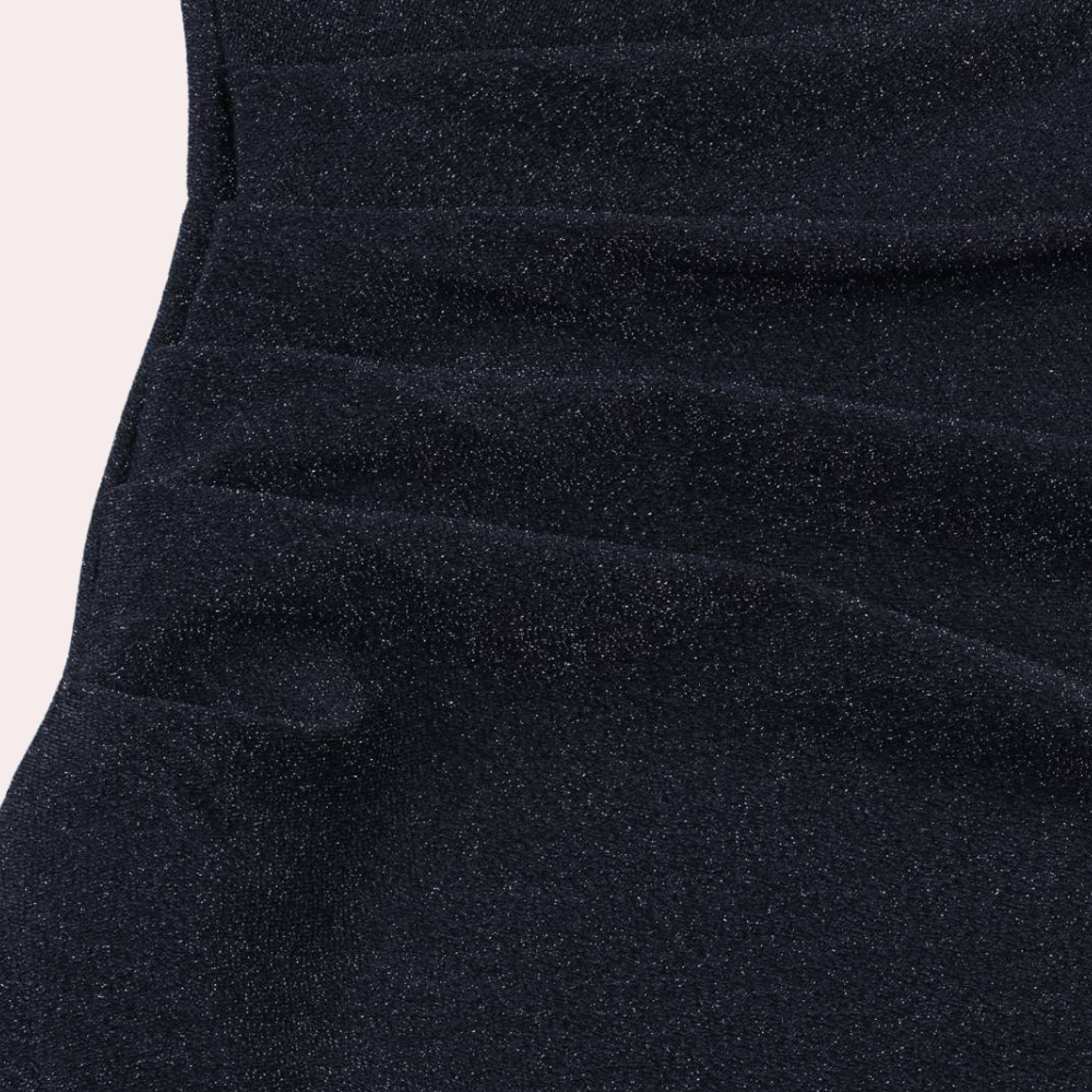 Mila | Kvinders Skinnende Glitter Midi Cocktailkjole med Side Slids