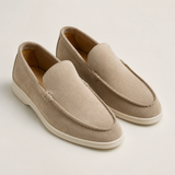 Herreloafers med rund tå og lys sål