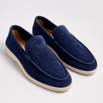 Herreloafers med rund tå og lys sål