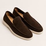 Herreloafers med rund tå og lys sål