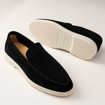 Herreloafers med rund tå og lys sål