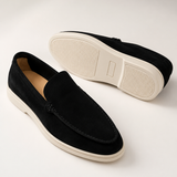 Herreloafers med rund tå og lys sål