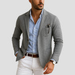 Herreblazer med reverskrave, knapper og lommer