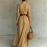 THAMES LAPEL MAXI KJOLE