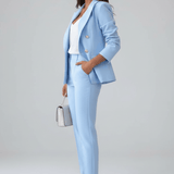 Freya | Buksedragt med Klassisk Blazer og Lige Bukser