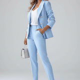 Freya | Buksedragt med Klassisk Blazer og Lige Bukser