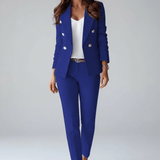Freya | Buksedragt med Klassisk Blazer og Lige Bukser