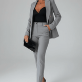 Freya | Buksedragt med Klassisk Blazer og Lige Bukser