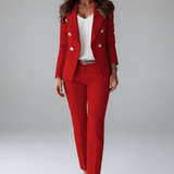Freya | Buksedragt med Klassisk Blazer og Lige Bukser