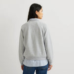 Dame sweatshirt med rund hals, lange ærmer og ribkanter