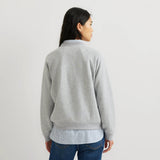 Dame sweatshirt med rund hals, lange ærmer og ribkanter